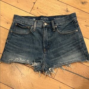 J. Crew Women's Dark Blue Jean Shorts, 28